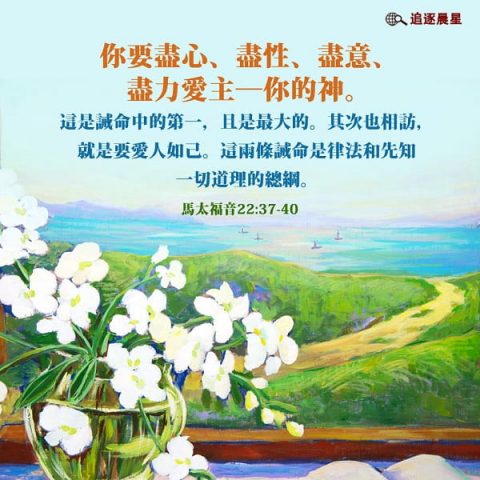 圣经金句：你要尽心、尽性、尽意，爱主你的神