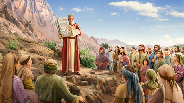 摩西颁布十条诫命