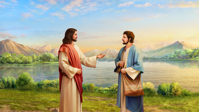 主耶稣和彼得说话