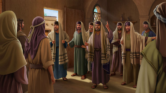 法利賽人在百姓中間褻瀆論斷主耶穌